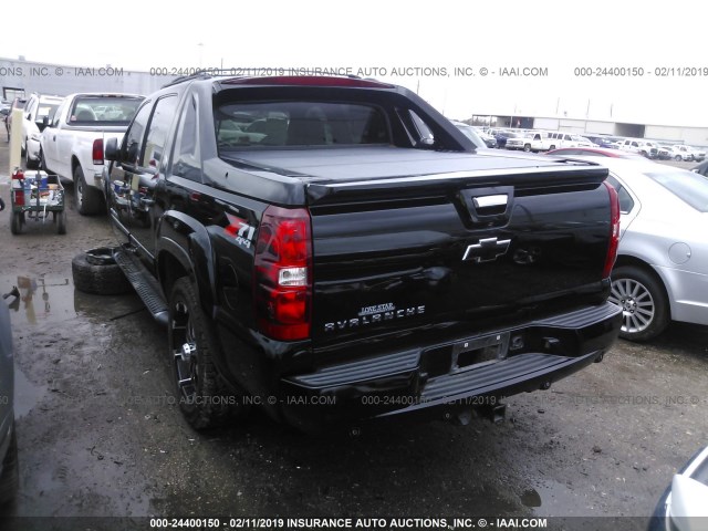 3GNTKFE77DG155802 - 2013 CHEVROLET AVALANCHE LT BLACK photo 3