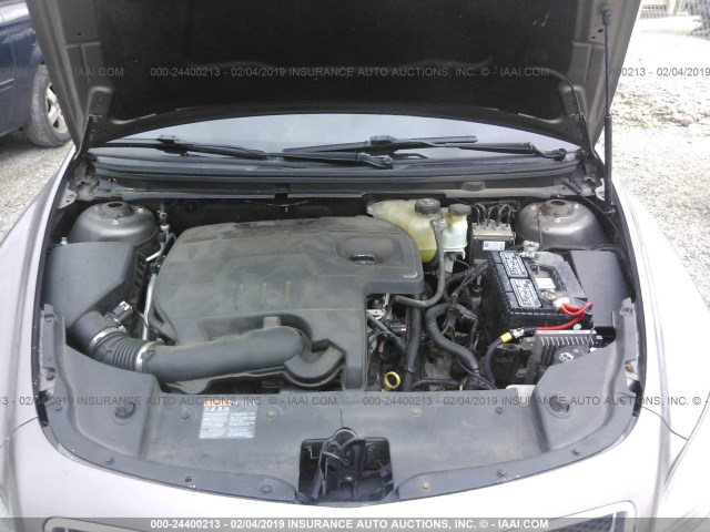 1G1ZC5E03AF253616 - 2010 CHEVROLET MALIBU 1LT ოქროსფერი ფოტო 10