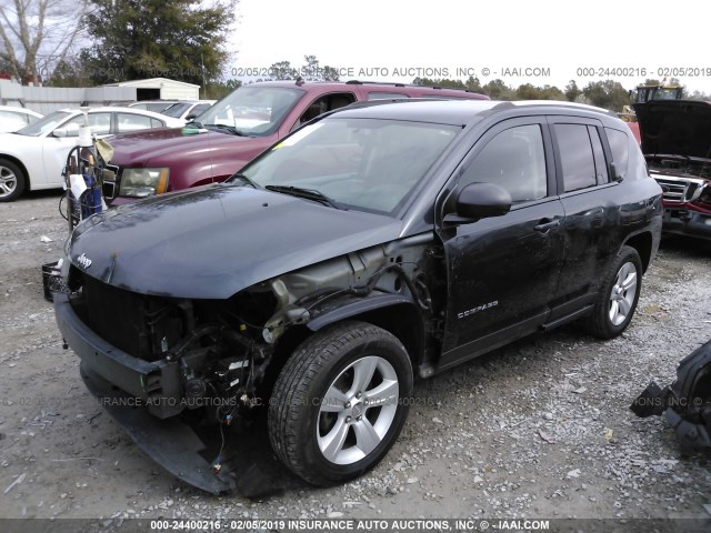 1C4NJDBB6FD438709 - 2015 JEEP COMPASS SPORT BLACK photo 2