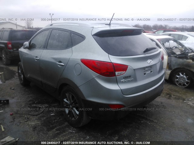 KM8JU3AGXFU100318 - 2015 HYUNDAI TUCSON LIMITED/SE Light Blue photo 3