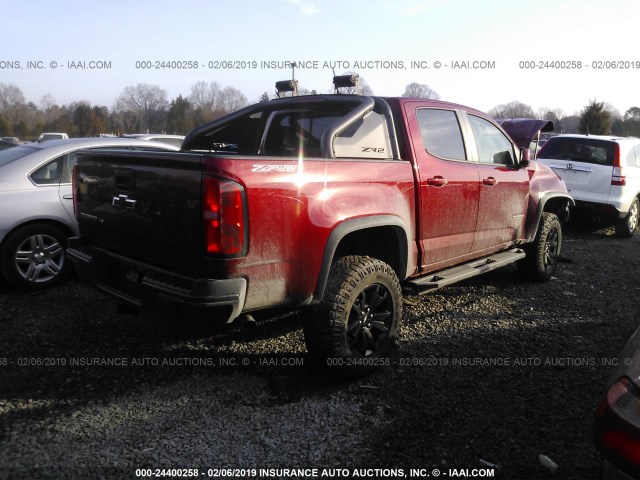 1GCGTEEN8K1111397 - 2019 CHEVROLET COLORADO ZR2 MAROON photo 4