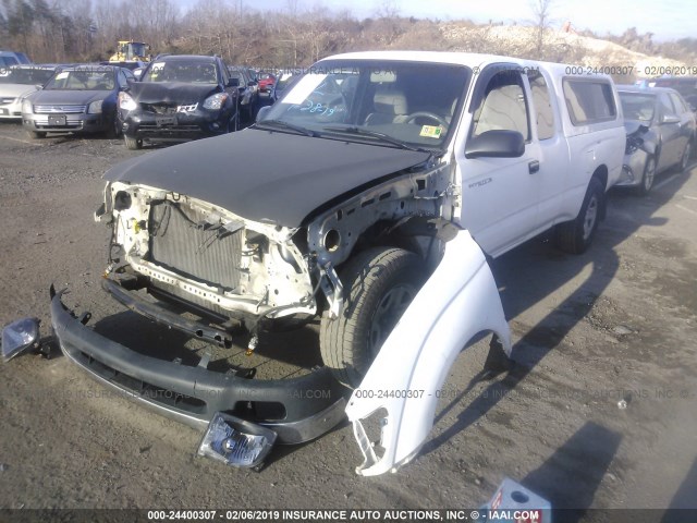 5TEVL52N53Z291697 - 2003 TOYOTA TACOMA XTRACAB WHITE photo 2