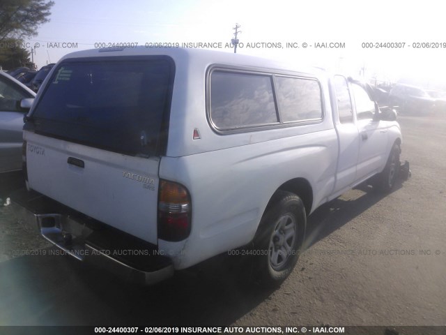 5TEVL52N53Z291697 - 2003 TOYOTA TACOMA XTRACAB WHITE photo 4