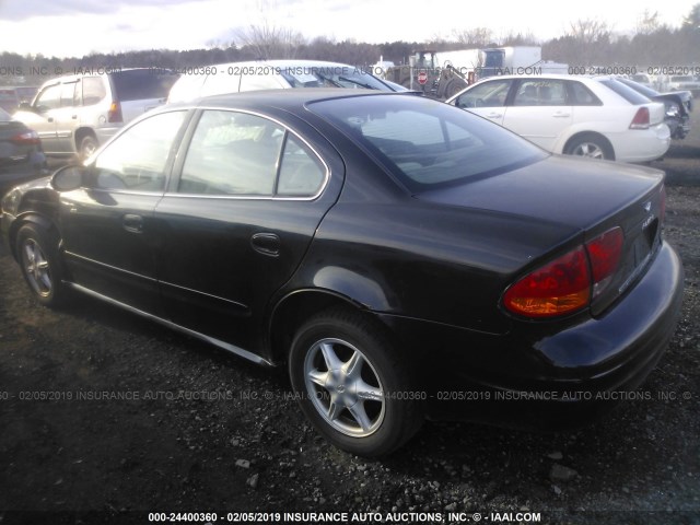 1G3NL52E3YC336822 - 2000 OLDSMOBILE ALERO GL BLACK photo 3