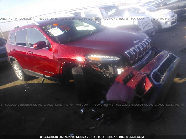 1C4PJLDB8EW256397 - 2014 JEEP CHEROKEE LIMITED MAROON photo 1