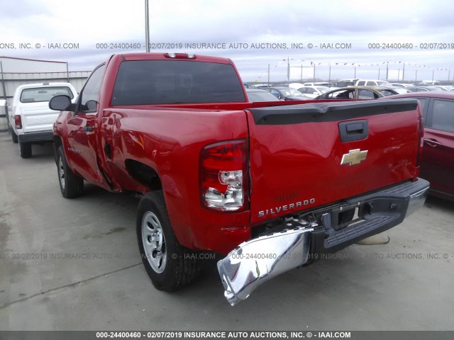 1GCEC14C57Z569049 - 2007 CHEVROLET SILVERADO C1500 RED photo 3