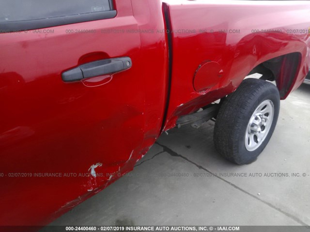 1GCEC14C57Z569049 - 2007 CHEVROLET SILVERADO C1500 RED photo 6