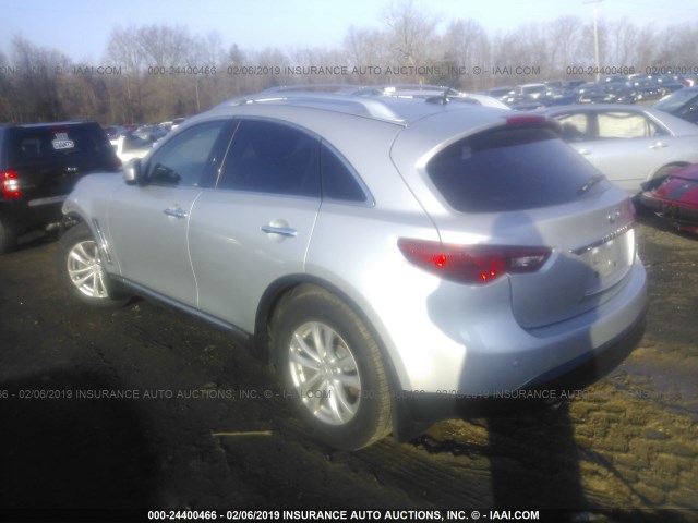 JN8AS1MW2BM731418 - 2011 INFINITI FX35 SILVER photo 3