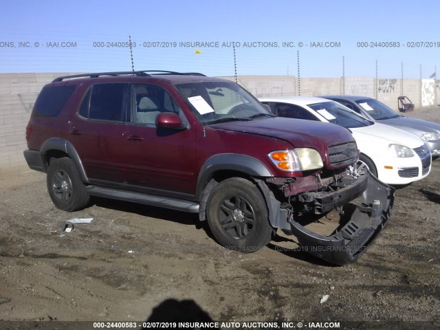 5TDZT34A13S146864 - 2003 TOYOTA SEQUOIA SR5 BURGUNDY photo 1