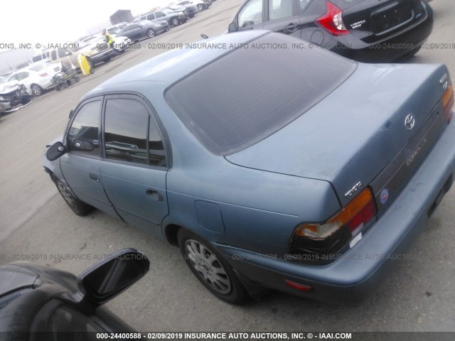 1NXAE09B2SZ261342 - 1995 TOYOTA COROLLA LE/DX BLUE photo 3