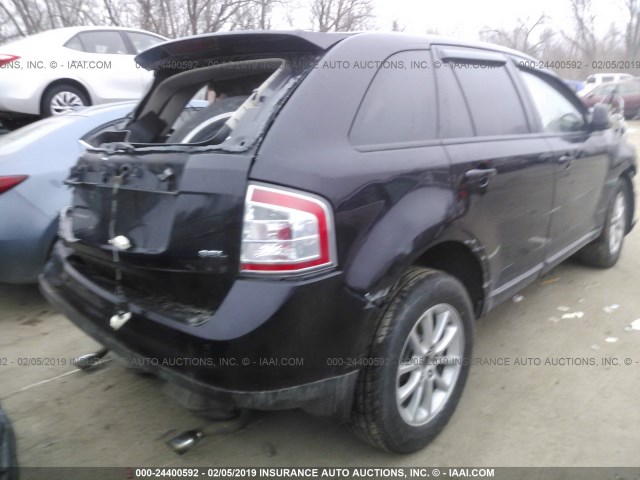 2FMDK38C57BB71357 - 2007 FORD EDGE SEL BLACK photo 4