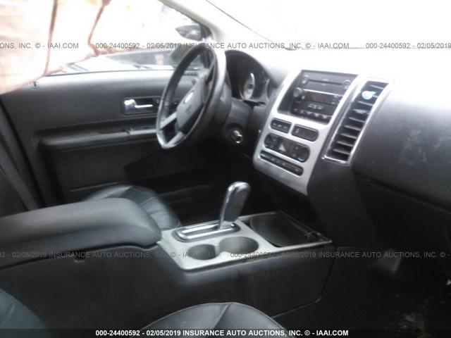 2FMDK38C57BB71357 - 2007 FORD EDGE SEL BLACK photo 5