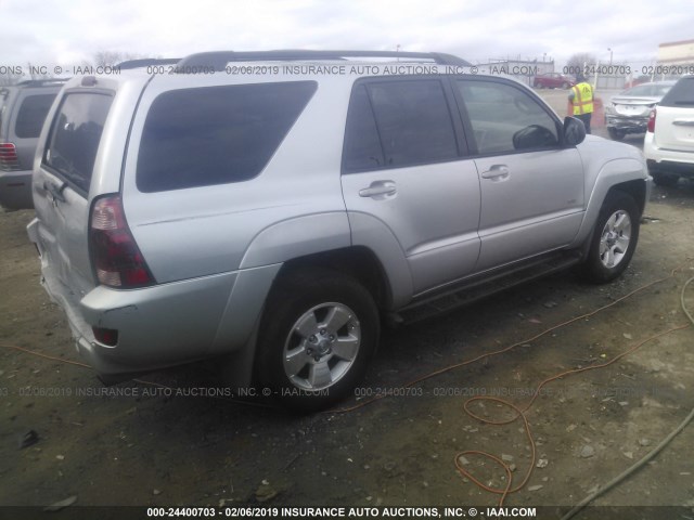 JTEZU14R840033646 - 2004 TOYOTA 4RUNNER SR5/SPORT SILVER photo 4