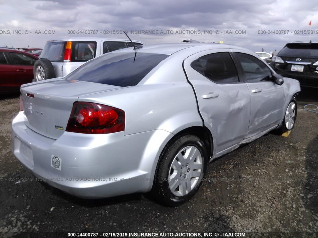 1B3BD4FG6BN558239 - 2011 DODGE AVENGER EXPRESS 银色 照片 4