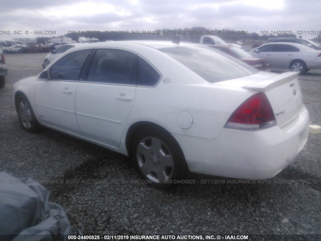 2G1WD58C781210243 - 2008 CHEVROLET IMPALA SUPER SPORT WHITE photo 3