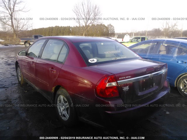 1G1ZS58F17F217385 - 2007 CHEVROLET MALIBU LS RED photo 3