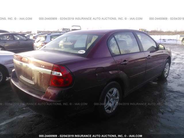 1G1ZS58F17F217385 - 2007 CHEVROLET MALIBU LS RED photo 4