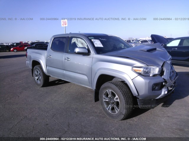 3TMCZ5AN7HM056214 - 2017 TOYOTA TACOMA DBL CAB/SR/TRDSPT/OR/PRO SILVER photo 1