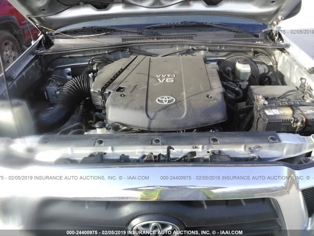 3TMJU62N36M014047 - 2006 TOYOTA TACOMA DOUBLE CAB PRERUNNER SILVER photo 10