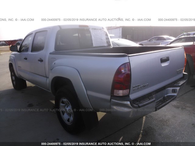 3TMJU62N36M014047 - 2006 TOYOTA TACOMA DOUBLE CAB PRERUNNER SILVER photo 3