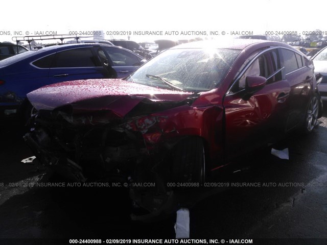 JM1GJ1W68E1162733 - 2014 MAZDA 6 GRAND TOURING RED photo 2