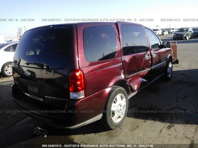 1GNDV23W38D110017 - 2008 CHEVROLET UPLANDER LS MAROON photo 4