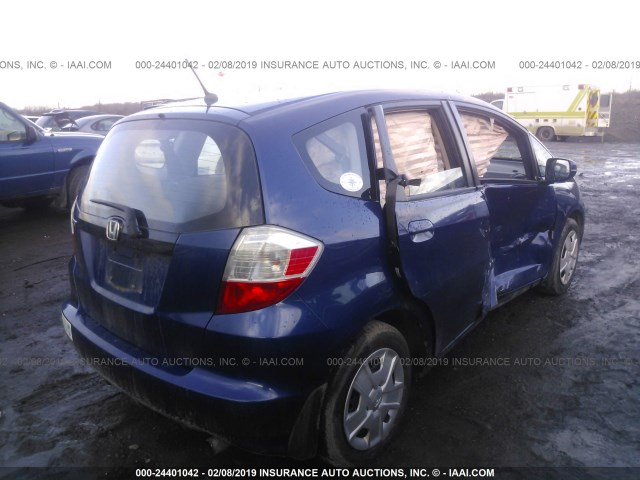 JHMGE8G34CC006707 - 2012 HONDA FIT BLUE photo 4