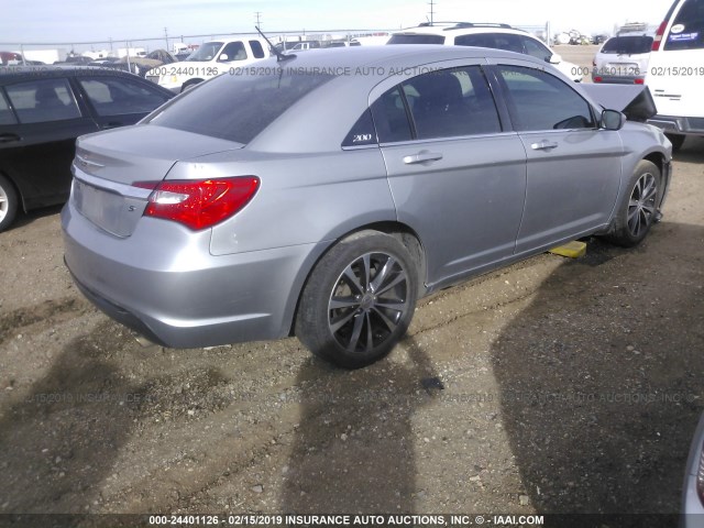 1C3CCBBB4DN597083 - 2013 CHRYSLER 200 TOURING SILVER photo 4