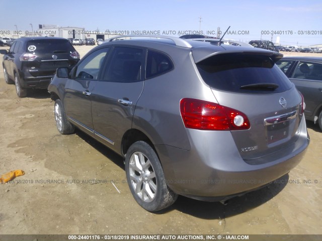 JN8AS5MT2DW515444 - 2013 NISSAN ROGUE S/SV GRAY photo 3