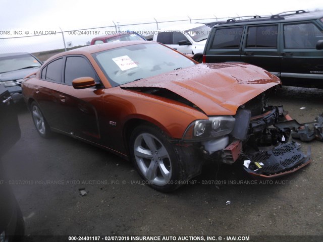 2B3CL5CT1BH557460 - 2011 DODGE CHARGER R/T ORANGE photo 1