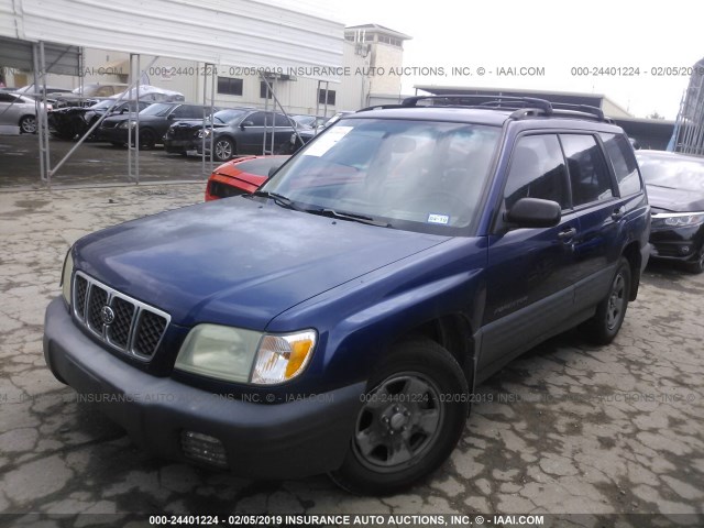 JF1SF635X1G718932 - 2001 SUBARU FORESTER L BLUE photo 2