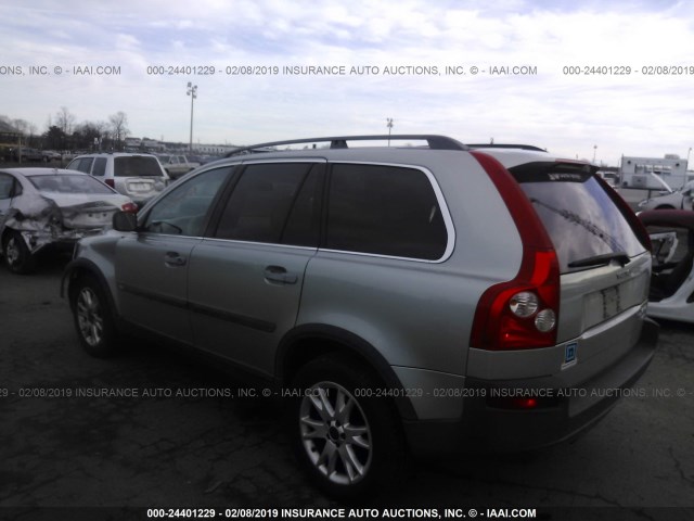 YV1CZ91H441120986 - 2004 VOLVO XC90 T6 SILVER photo 3