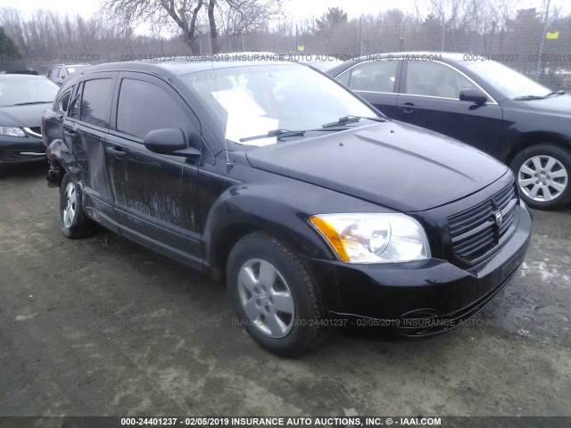 1B3HB28B87D271147 - 2007 DODGE CALIBER BLACK photo 1