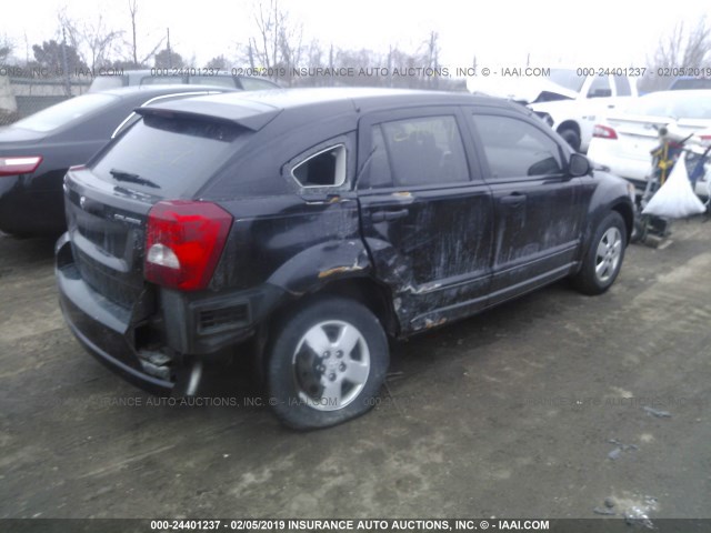 1B3HB28B87D271147 - 2007 DODGE CALIBER BLACK photo 4