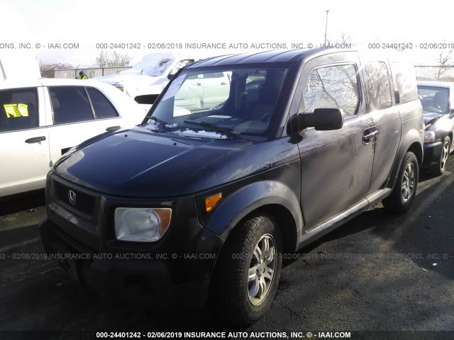 5J6YH28776L020207 - 2006 HONDA ELEMENT EX BLACK photo 2