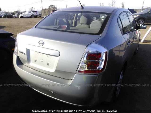 3N1AB61E88L699696 - 2008 NISSAN SENTRA 2.0/2.0S/2.0SL SILVER photo 4