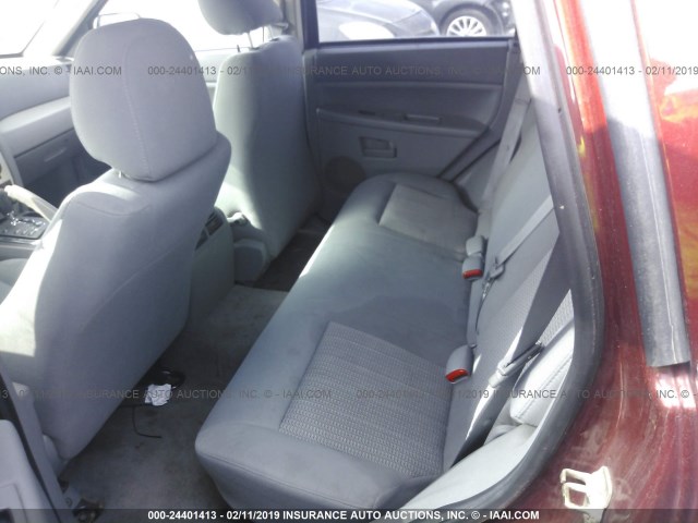 1J8GR48K67C620385 - 2007 JEEP GRAND CHEROKEE LAREDO/COLUMBIA/FREEDOM 勃艮第红 照片 8
