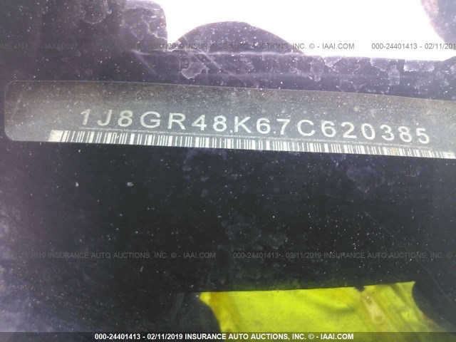 1J8GR48K67C620385 - 2007 JEEP GRAND CHEROKEE LAREDO/COLUMBIA/FREEDOM 勃艮第红 照片 9