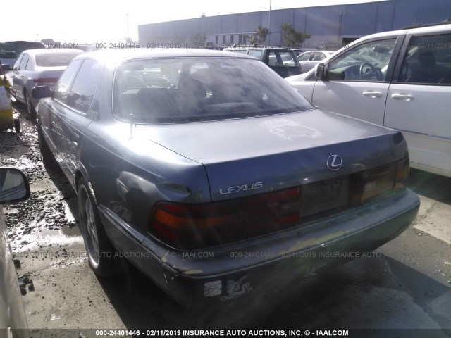 JT8UF11E8N0109313 - 1992 LEXUS LS 400 BLUE photo 3