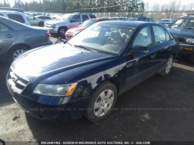 5NPET46C46H140554 - 2006 HYUNDAI SONATA GL BLUE photo 2