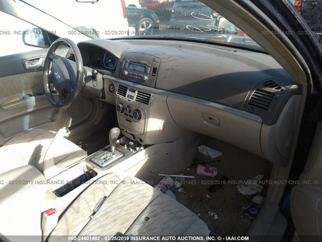 5NPET46C46H140554 - 2006 HYUNDAI SONATA GL BLUE photo 5