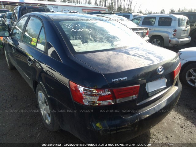 5NPET46C46H140554 - 2006 HYUNDAI SONATA GL BLUE photo 6