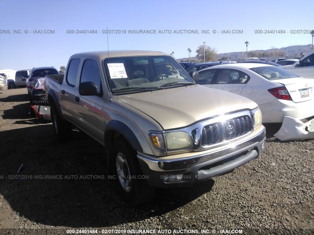 5TEGN92N21Z842627 - 2001 TOYOTA TACOMA DOUBLE CAB PRERUNNER GOLD photo 1