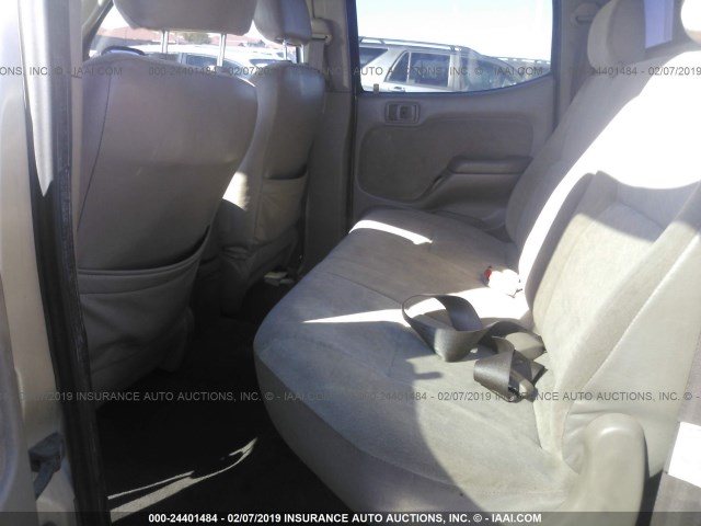 5TEGN92N21Z842627 - 2001 TOYOTA TACOMA DOUBLE CAB PRERUNNER GOLD photo 8