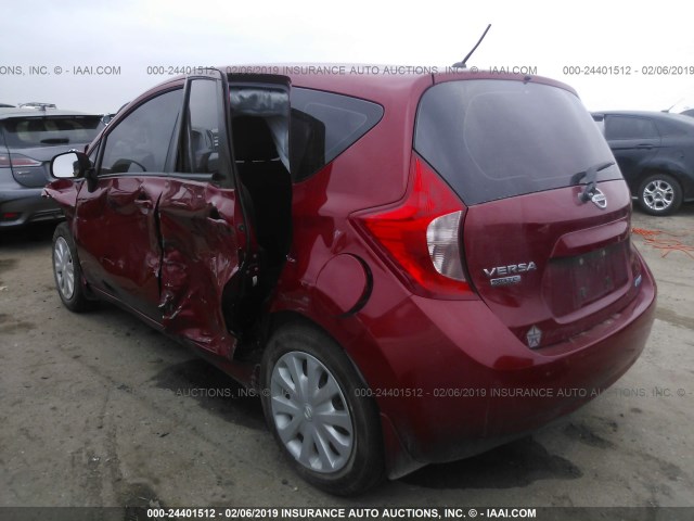 3N1CE2CP4EL428055 - 2014 NISSAN VERSA NOTE S/S PLUS/SV/SL RED photo 3