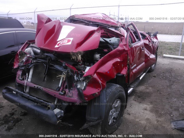 5TFJX4GN7FX037250 - 2015 TOYOTA TACOMA DOUBLE CAB PRERUNNER RED photo 2