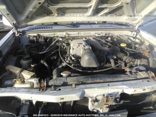 1N6MD26T21C392821 - 2001 NISSAN FRONTIER KING CAB SC SILVER photo 10