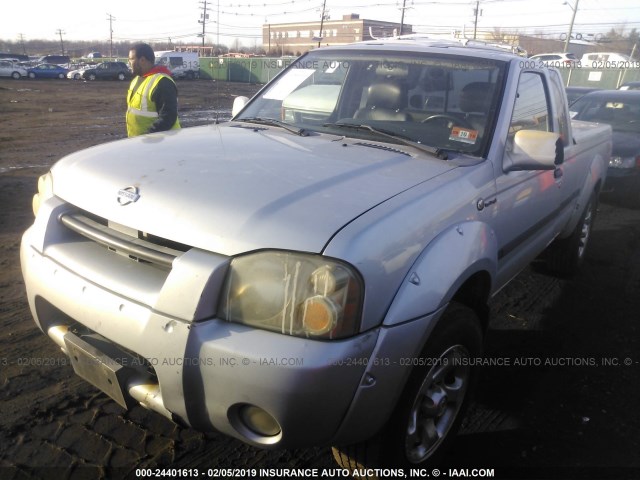 1N6MD26T21C392821 - 2001 NISSAN FRONTIER KING CAB SC SILVER photo 2