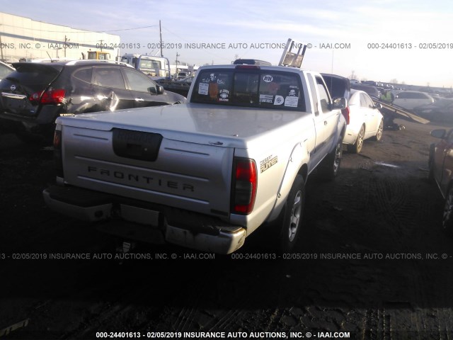 1N6MD26T21C392821 - 2001 NISSAN FRONTIER KING CAB SC SILVER photo 4
