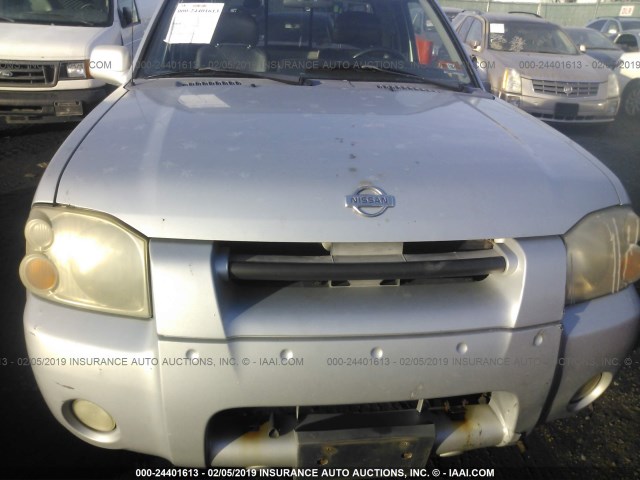 1N6MD26T21C392821 - 2001 NISSAN FRONTIER KING CAB SC SILVER photo 6